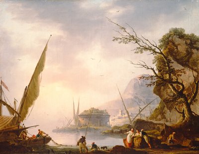 Scène côtière du sud, 1753 - Charles Francois Lacroix de Marseille